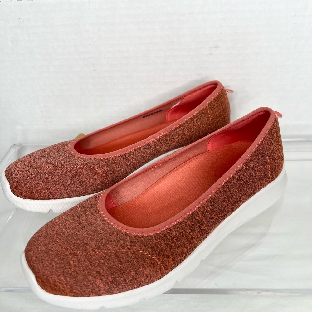 Spenco Daily Stretch Jersey Slip-on Sneakers, Terra Cotta Women’s 9, NWT